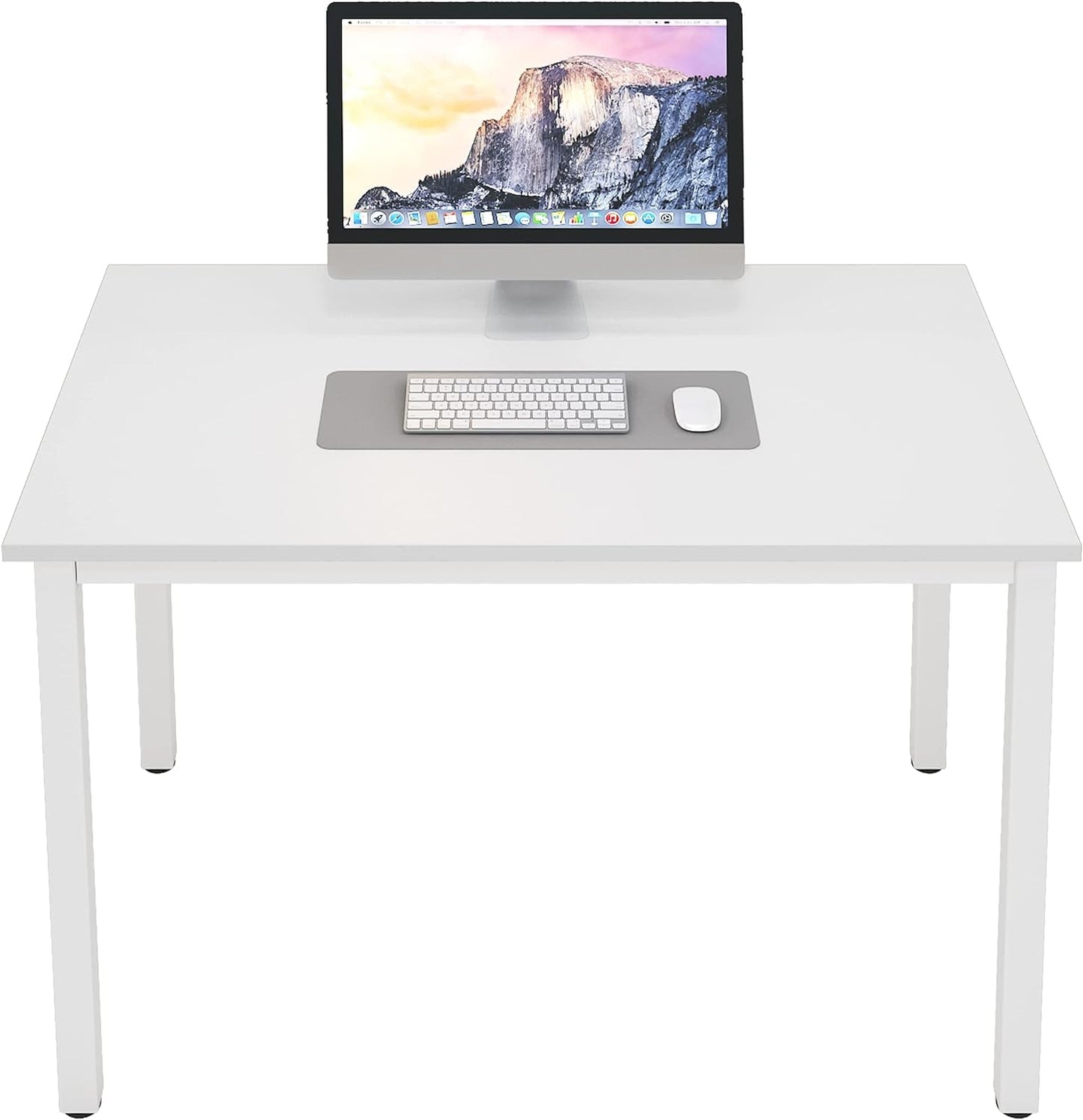 Dlandhome 47 Inches Medium Computer Desk, Composite Wood Board, Decent and Steady Home Office Desk/Workstation/Table, BS1-120BW Furniture Home & Kitchen Home Office Desks Home Office Furniture