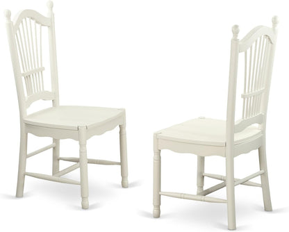 East West Furniture Vancouver 7 Piece Modern Set Consist of an Oval Wooden Table with Butterfly Leaf and 6 Dining Room Chairs, 40X76 Inch, Linen White Dining Room Furniture Furniture Home & Kitchen Table & Chair Sets