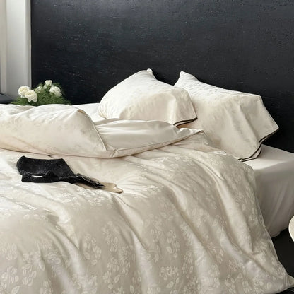 Silky Floral Jacquard Cooling Tencel Bedding Set