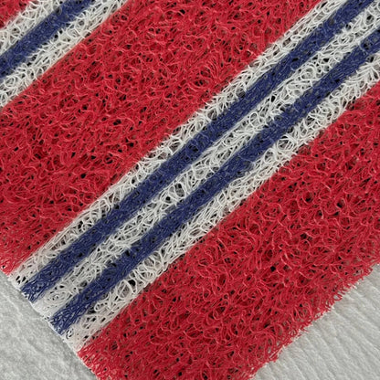 Textured Striped PVC Coil Accent Rug