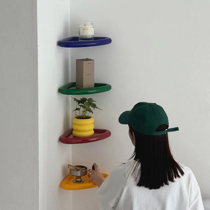 Chunky Curved ABS Floating Corner Shelf