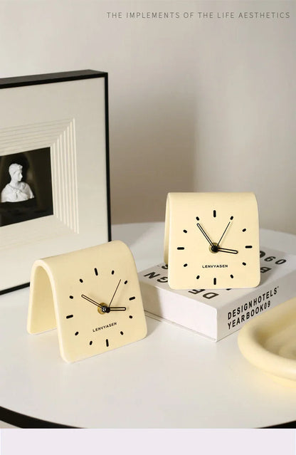 Matte Arch Ceramic Table Clock