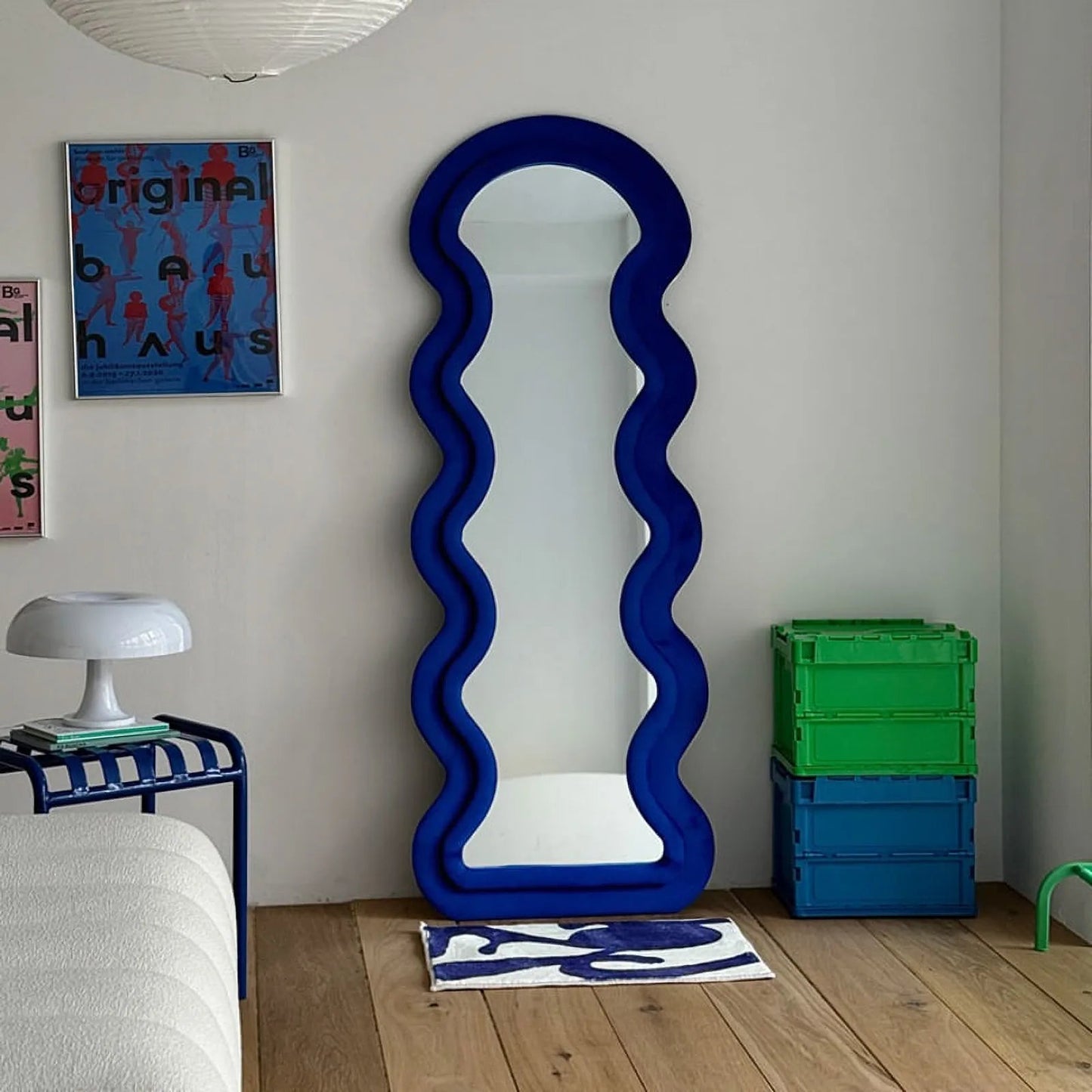 Plush Abstract Wave Polyester Accent Rug