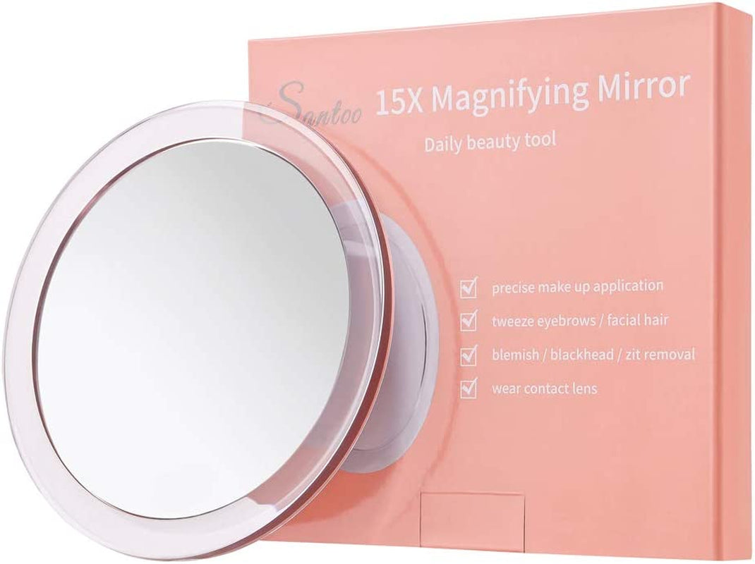 20X Magnifying Mirror Purse Mirror with 3 Mounting Suction Cups - Used for Precise Details Makeup Application - Eyebrows/Tweezing - Easy Mounting Mirror - 4 Inch Round Beauty & Personal Care Makeup Mirrors Mirrors Tools & Accessories