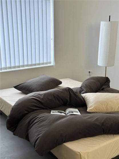 Plush Solid Color Velvet Bedding Set