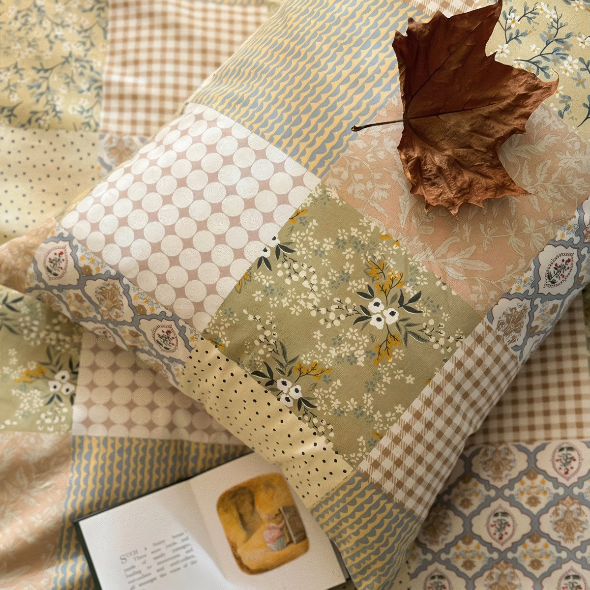 Earthy Aesthetic Vintage Patchwork Bedding Set