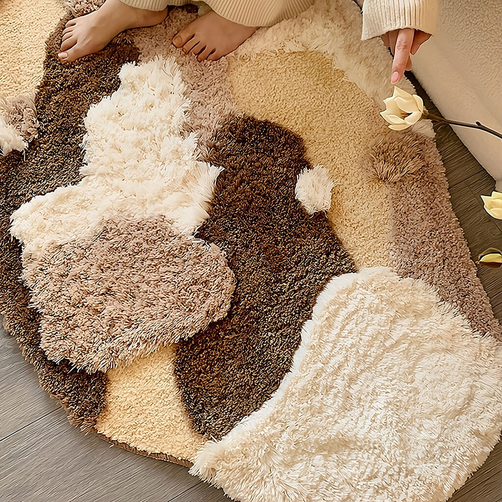 Earthy Tones Tufted Accent Rug