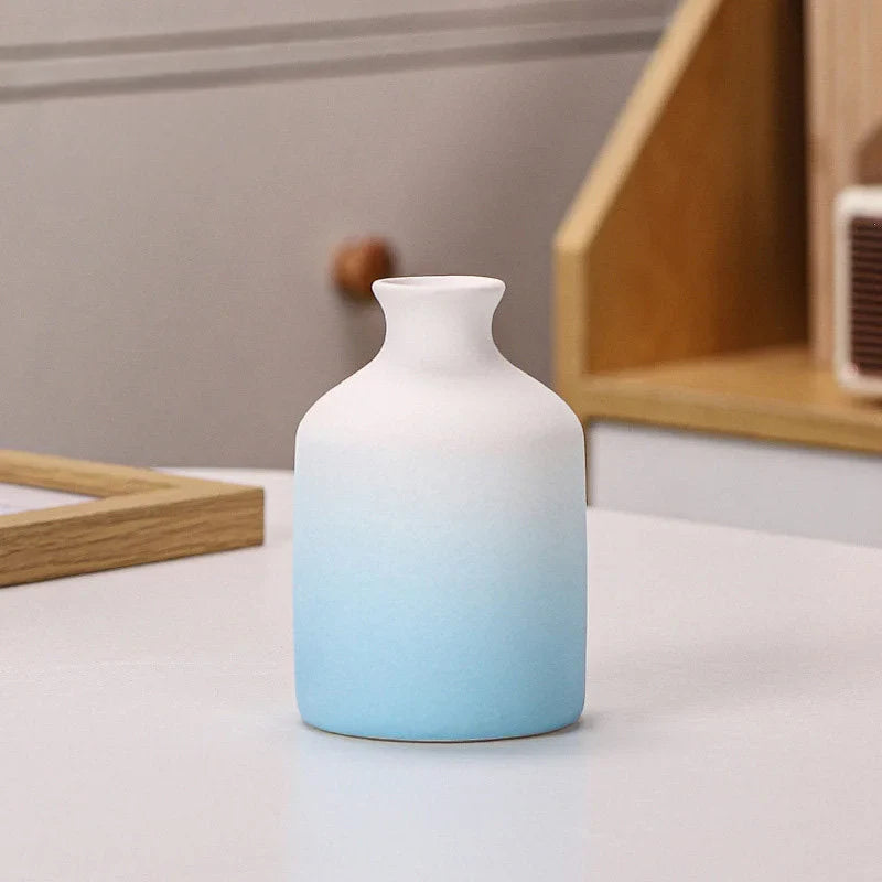 Pastel Ombre Frosted Ceramic Bud Vase