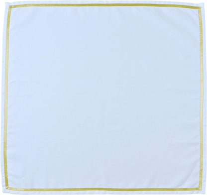 ATOSII 'Kohinoor' Home Linen 100% Cotton Cloth Napkins - 20 X 20 Inch (White) Oversized Dinner Napkins - Set of 4 - Handcrafted with Gold Satin Trim - Soft Napkins Perfect for Gifting Cloth Napkins Home & Kitchen Kitchen & Dining Kitchen & Table Linens