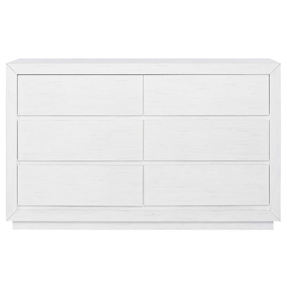 Evolur Maddox Double Dresser, Weathered White Bedroom Furniture Dressers Furniture Home & Kitchen