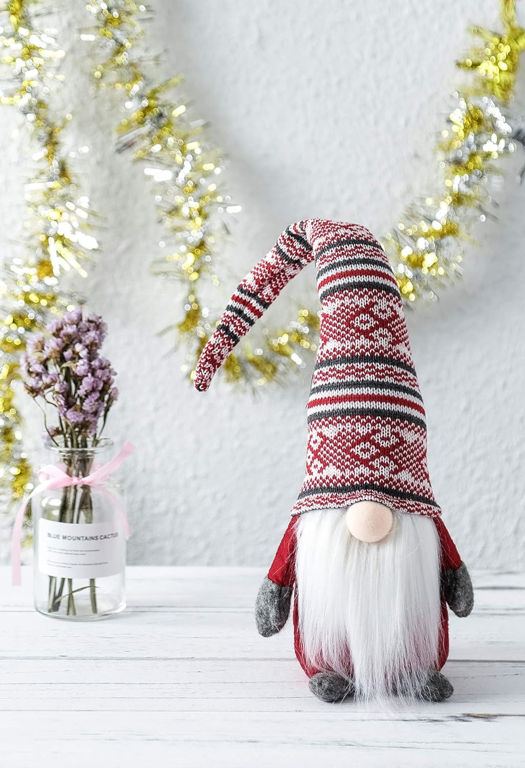 Funoasis Holiday Gnome Handmade Swedish Tomte, Christmas Elf Decoration Ornaments Thanks Giving Day Gifts Swedish Gnomes Tomte (Red Stripe - 19 Inches) Collectible Dolls Home & Kitchen Home Décor Accents Home Décor Products