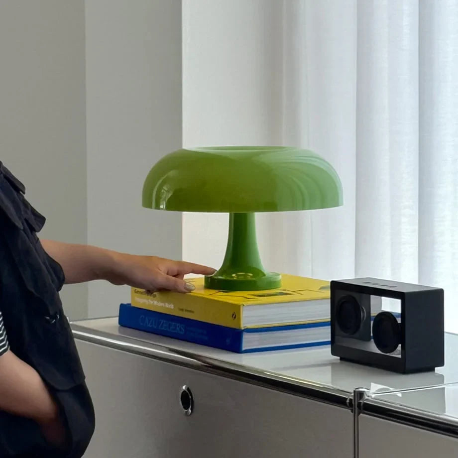 Retro Glossy Mushroom Accent Lamp