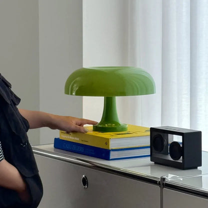 Retro Glossy Mushroom Accent Lamp