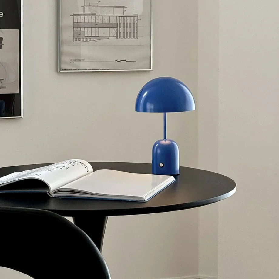 Smooth Mushroom Dome Metal Accent Lamp