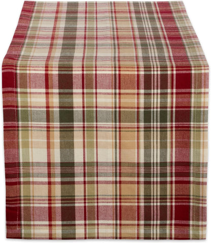 DII Give Thanks Plaid Fall Table Decor, Autumn & Thanksgiving Tabletop Linens, Square Napkin Set, 20X20 Cloth Napkins Home & Kitchen Kitchen & Dining Kitchen & Table Linens