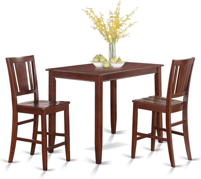 East West Furniture BUCK5-MAH-LC 5 Piece Counter Height Dining Table Set Includes a Rectangle Kitchen Table and 4 Faux Leather Dining Room Chairs, 30X48 Inch, Mahogany Dining Room Furniture Furniture Home & Kitchen Table & Chair Sets