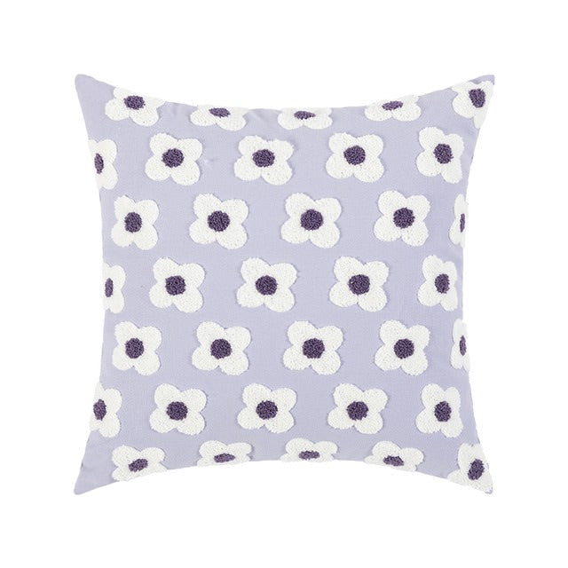 Embroidered Daisies Cushion Cover cute flower daisy flower embroidered little flower SUB CATEGORY_Cushion Covers