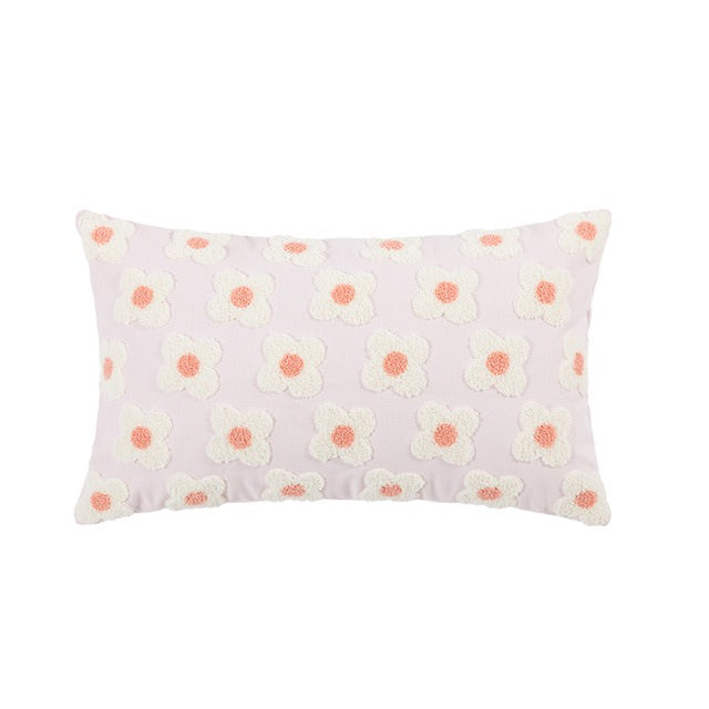 Embroidered Daisies Cushion Cover cute flower daisy flower embroidered little flower SUB CATEGORY_Cushion Covers