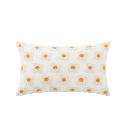 Embroidered Daisies Cushion Cover cute flower daisy flower embroidered little flower SUB CATEGORY_Cushion Covers