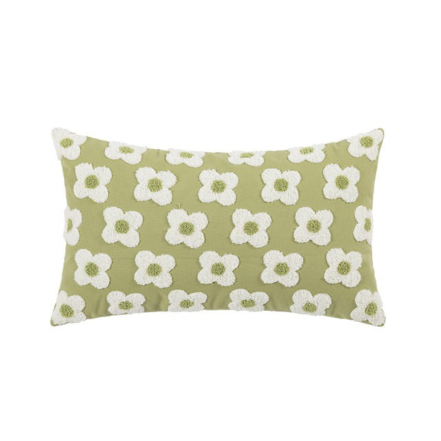 Embroidered Daisies Cushion Cover cute flower daisy flower embroidered little flower SUB CATEGORY_Cushion Covers