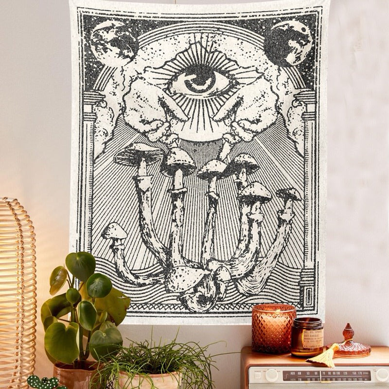 Mushrooms of Providence Tapestry AESTHETIC_Mushroom fairy SUB CATEGORY_Tapestries