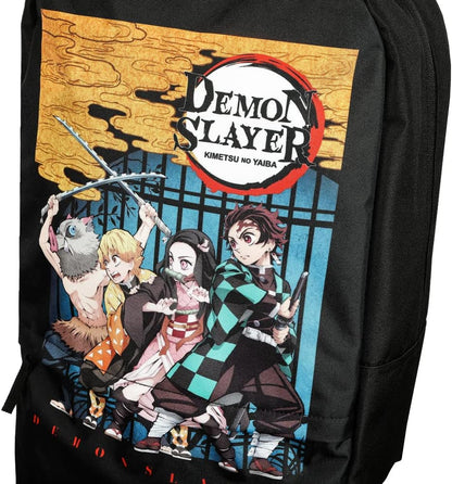 Bioworld Demon Slayer Poster Art Black Backpack Backpacks Casual Daypacks Clothing Luggage & Travel Gear Shoes & Jewelry