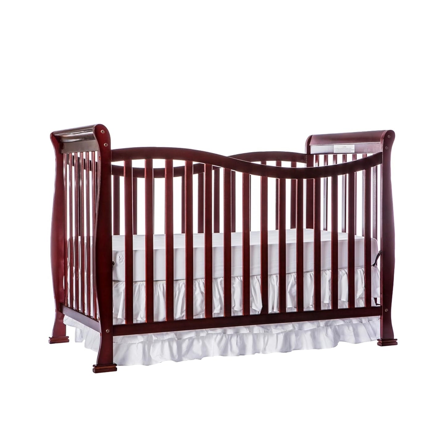 Violet 7-In-1 Convertible Life Style Crib in Cherry, Greenguard Gold Certified, 4 Mattress Height Settings, Made of Sustainable New Zealand Pinewood Baby Products Cribs Furniture Infant & Toddler Beds Nursery