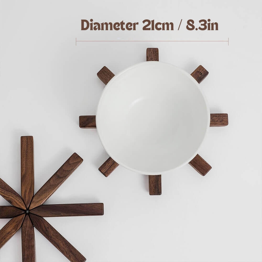 Artisanal Wooden Coasters Trivets Set