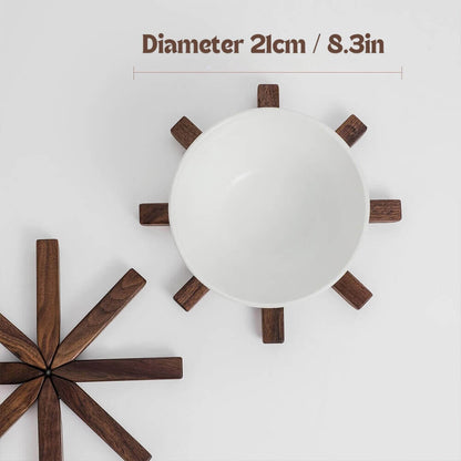 Artisanal Wooden Coasters Trivets Set