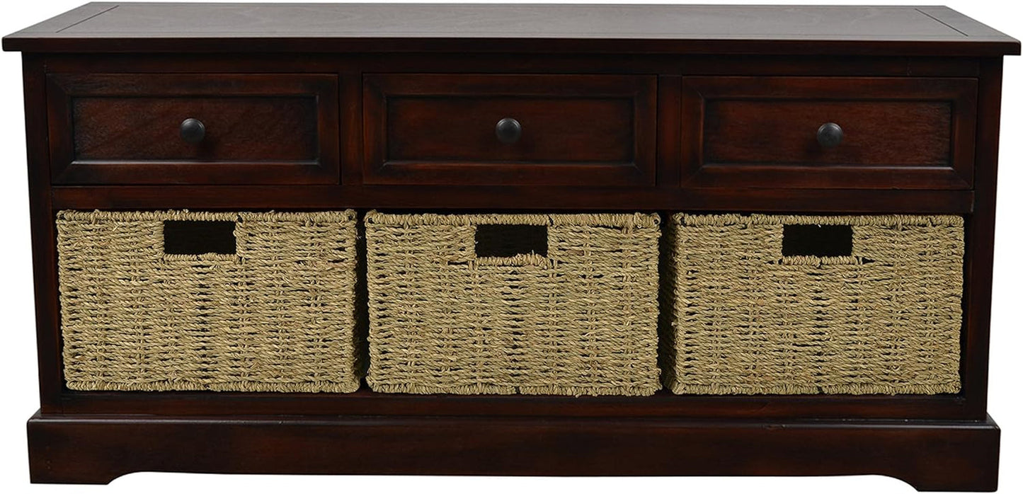 DÉCOR THERAPY Montgomery Bench, Antique Navy. Entryway Furniture Furniture Home & Kitchen Storage Benches