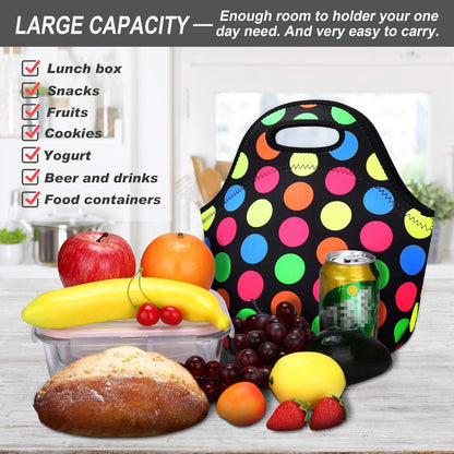 Neoprene Lunch Bag for Women Insulated Lunch Tote Bags Washable Lunch Container Box for Work Picnic Lightweight Meal Prep Bags for Men Home & Kitchen Kitchen & Dining Lunch Bags Storage & Organization Travel & To-Go Food Containers