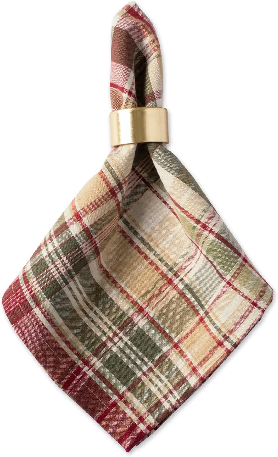 DII Give Thanks Plaid Fall Table Decor, Autumn & Thanksgiving Tabletop Linens, Square Napkin Set, 20X20 Cloth Napkins Home & Kitchen Kitchen & Dining Kitchen & Table Linens