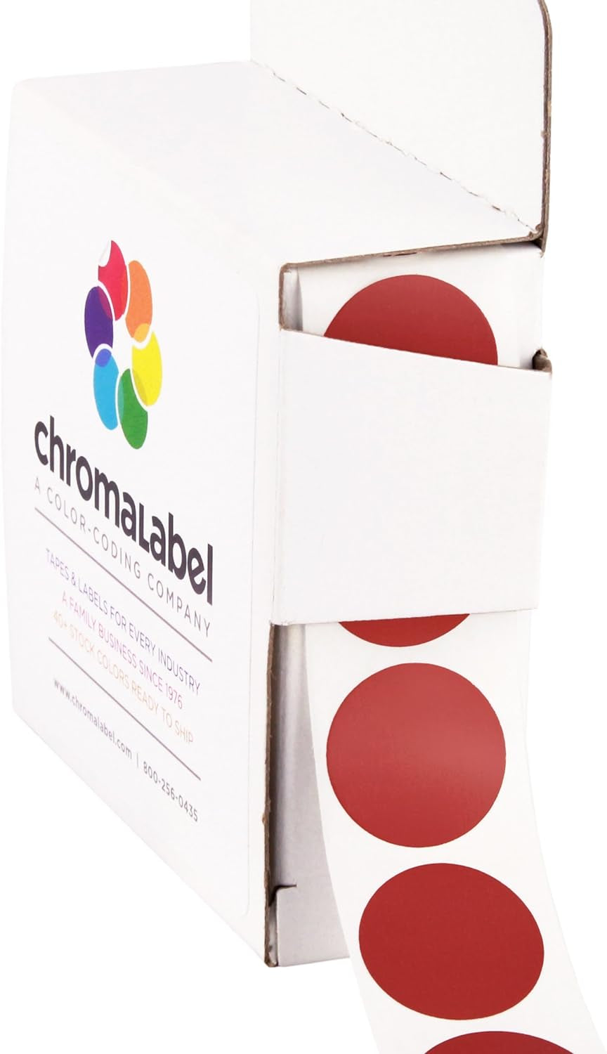 Chromalabel 0.75 Inch round Label Permanent Color Code Dot Stickers, 1000 Labels per Dispenser Box, Dark Blue Color-Coding Labels Indexes & Stamps Labels Labels & Stickers Office & School Supplies Office Products