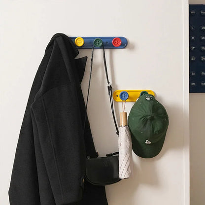Playful Button Ceramic Wall Hooks