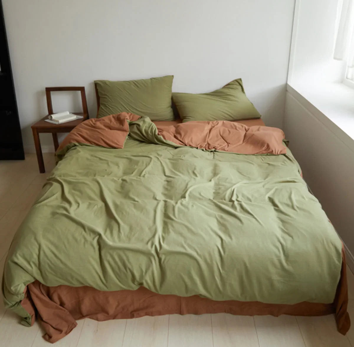Ultra-Soft Reversible Dual-Tone Jersey Cotton Bedding Set