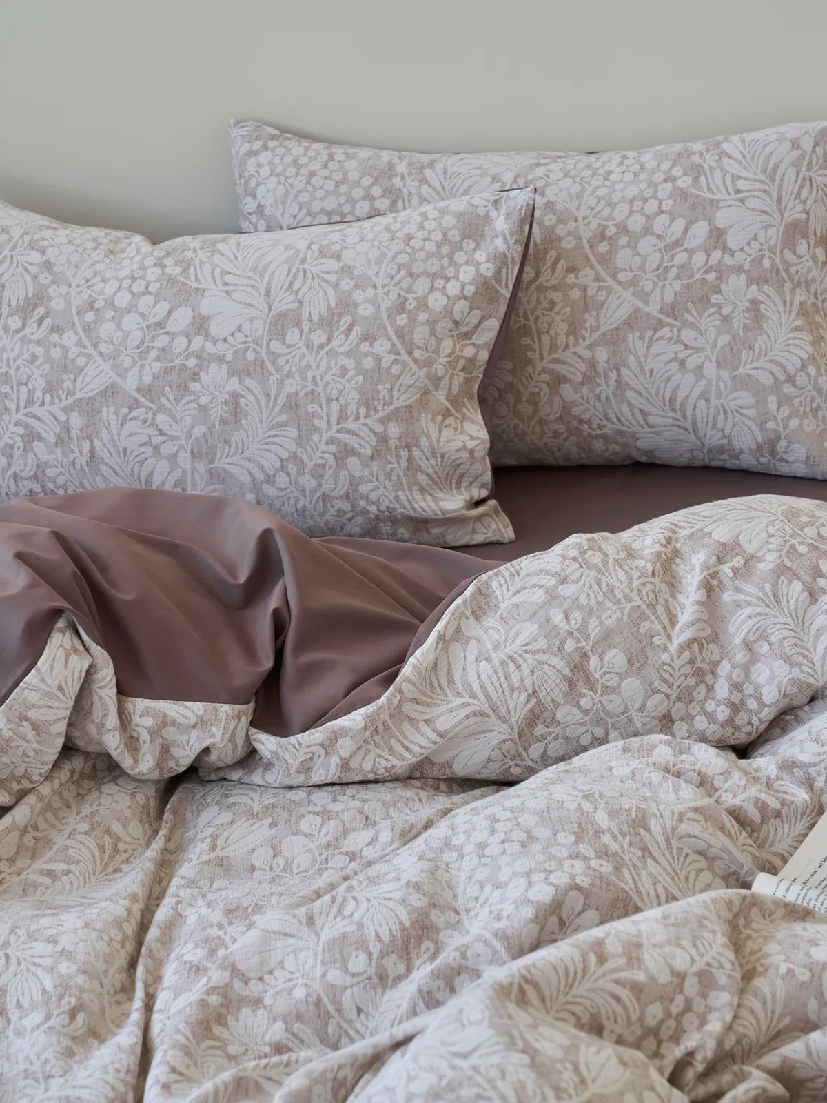 Textured Vintage Botanical Washed Cotton Bedding Set