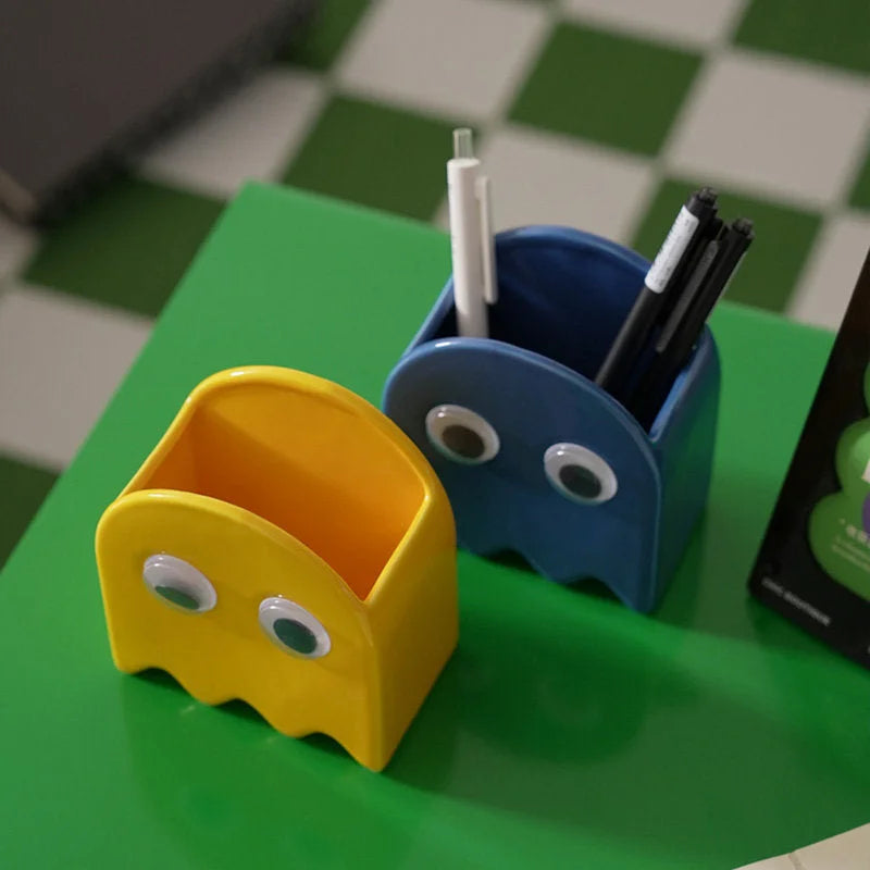 Glossy Retro Ghost Ceramic Pen Holder