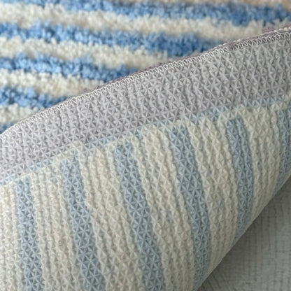 Plush Tufted Wavy Striped Accent Rug