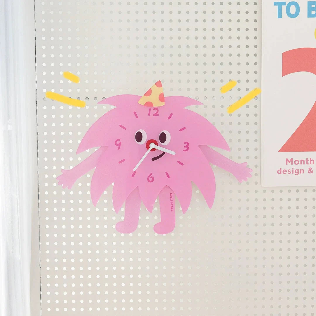 Whimsical Party Monster Acrylic Clock
