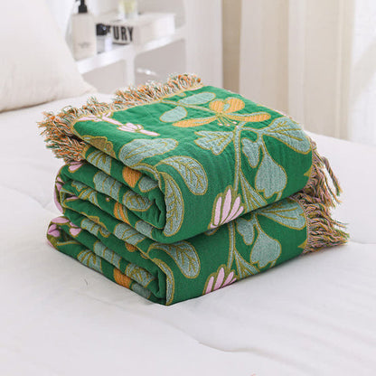 Verdant Garden Throw Blanket