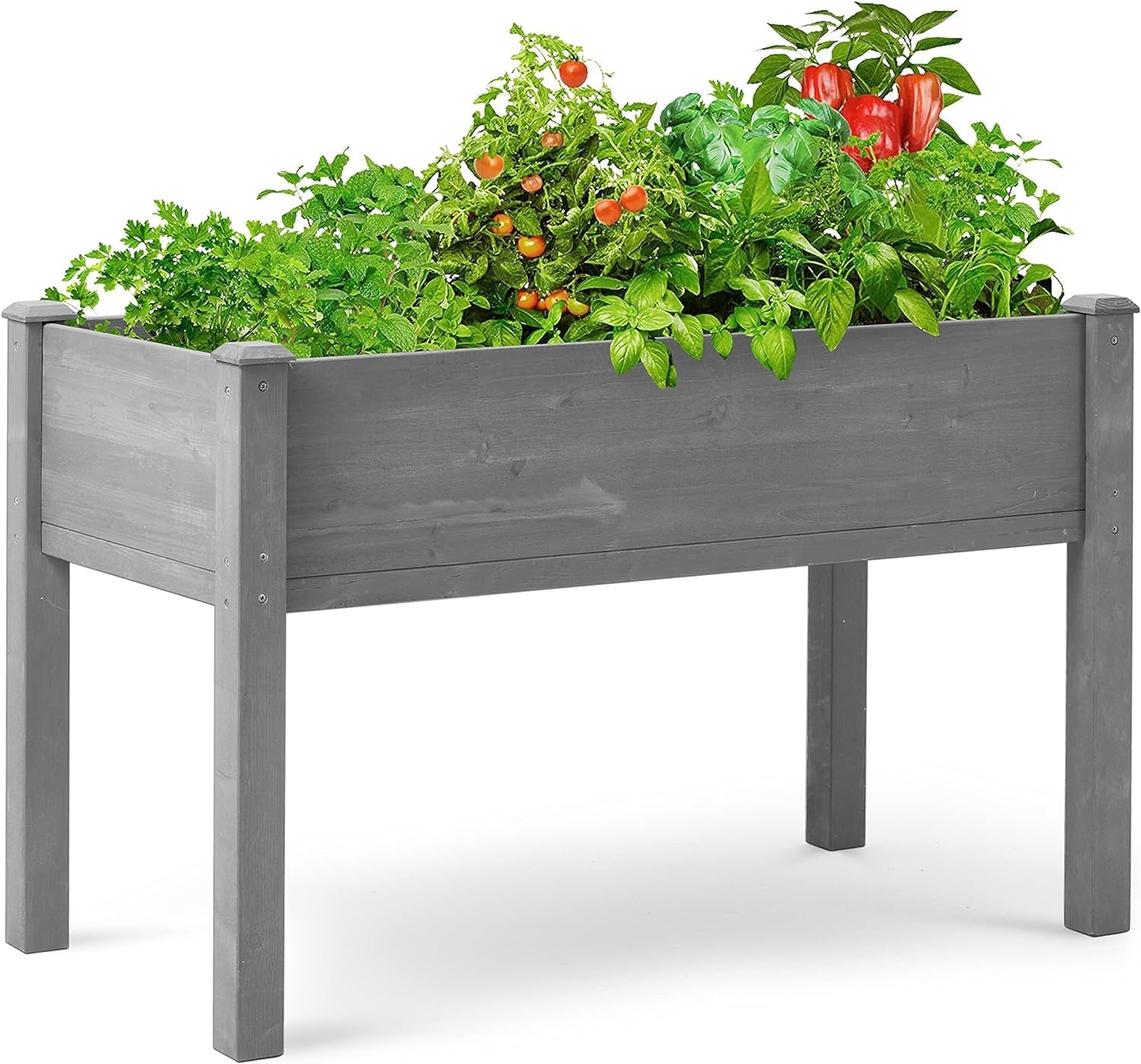 31X31X16 Inch Raised Garden Bed with Legs, Elevated Wooden Planter Box for Outdoor Plants Flowers Fruits Vegetable Herb Growing Gardening & Lawn Care Lawn & Garden Patio Planters & Container Accessories Pots Raised Beds