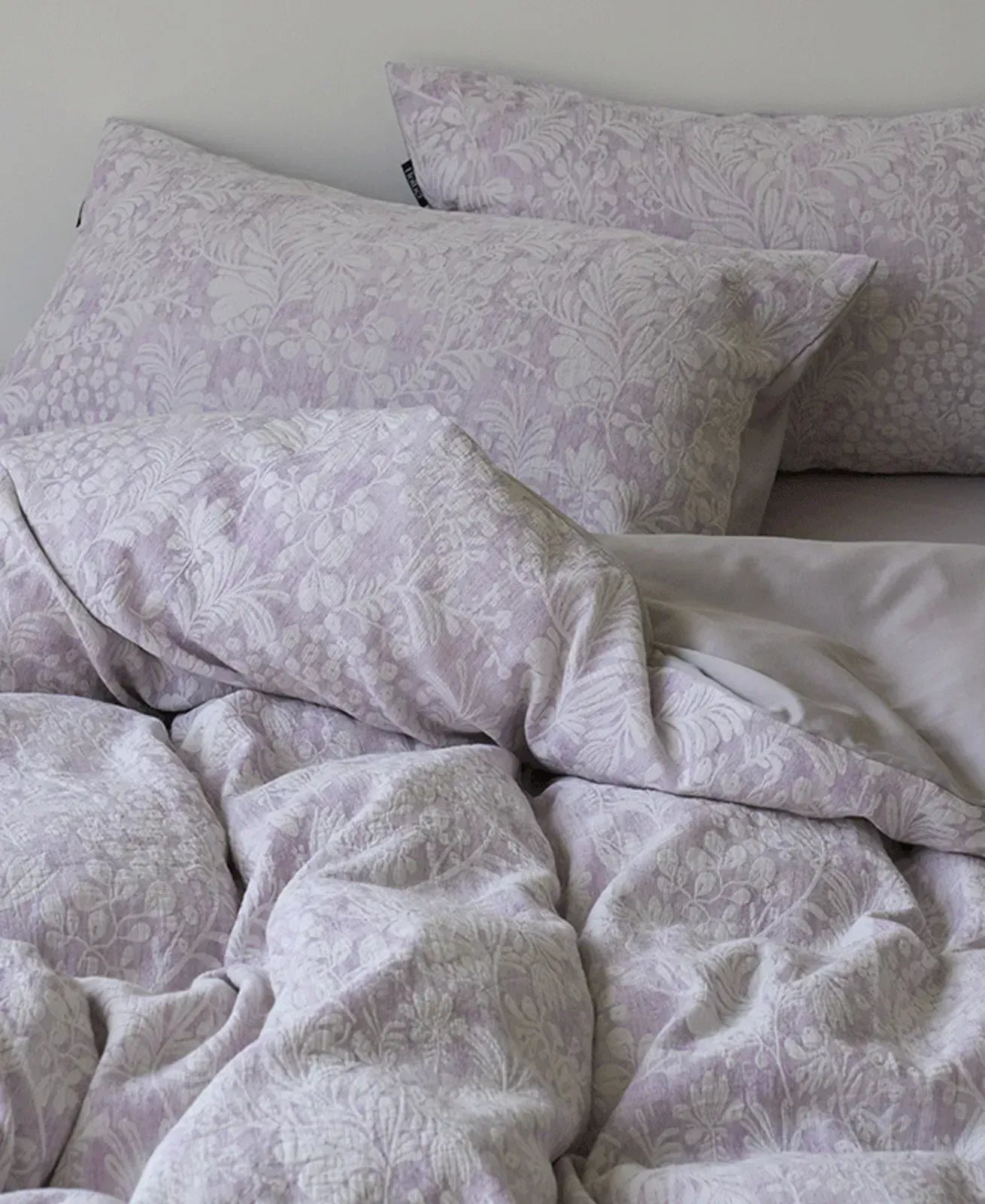 Jacquard Botanical Washed Cotton Bedding Set