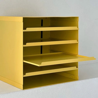 Sleek Solid Color Metal Desktop Organizer
