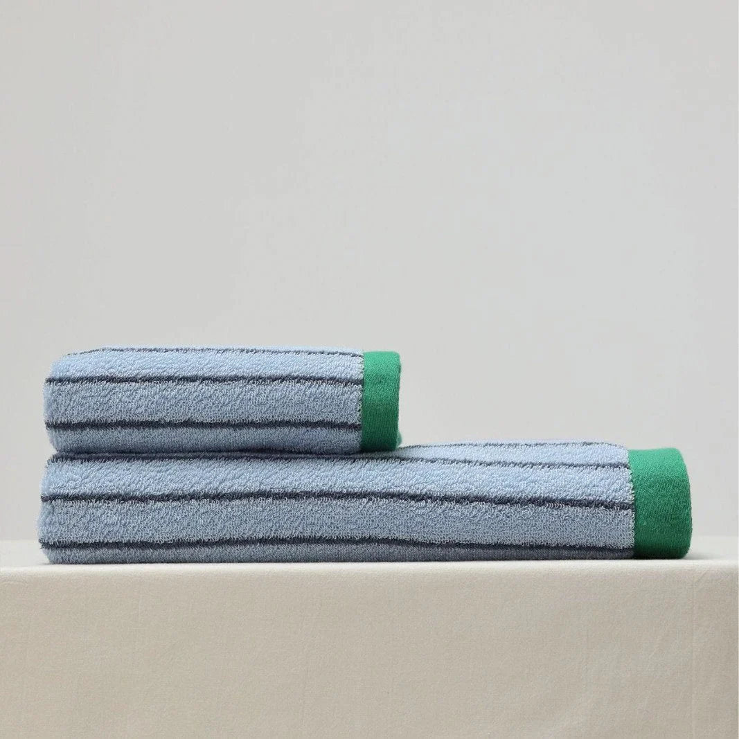 Soft Pinstripe Cotton Towel Set