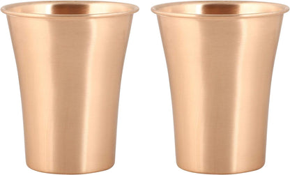 GURU JEE™ Copper Glass Tumbler Serveware Tableware Drinkware Ayurveda Healing Health Benefits 400 Ml (1 Piece) Dining & Entertaining Glassware & Drinkware Home & Kitchen Kitchen & Dining Tumblers & Water Glasses