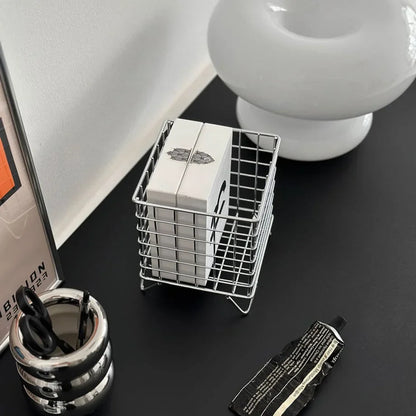 Minimalist Grid Metal Desktop Organizer