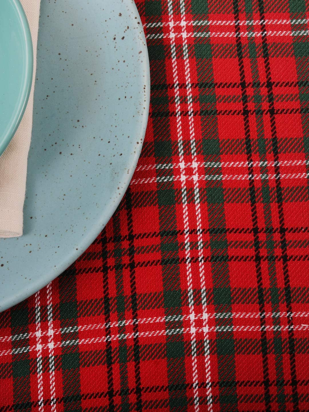 Cotton Table Runner (13 X 72Inch), Red&Green Plaid - Perfect for Thanks Giving, Christmas, All Seasons and Holidays Home & Kitchen Kitchen & Dining Kitchen & Table Linens Table Runners