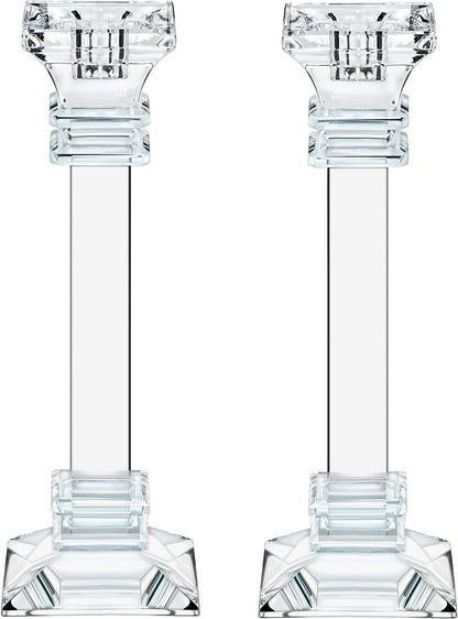 Crystal Candle Holders Set of 2-9.2" Tall Crystal Candlestick Holders - Ultra Elegant & Modern Centerpiece Home Décor Candleholders Candles & Holders Candlestick Holders Home & Kitchen Home Décor Products