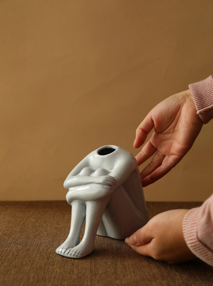 Sculptural Body Form Ceramic Vase