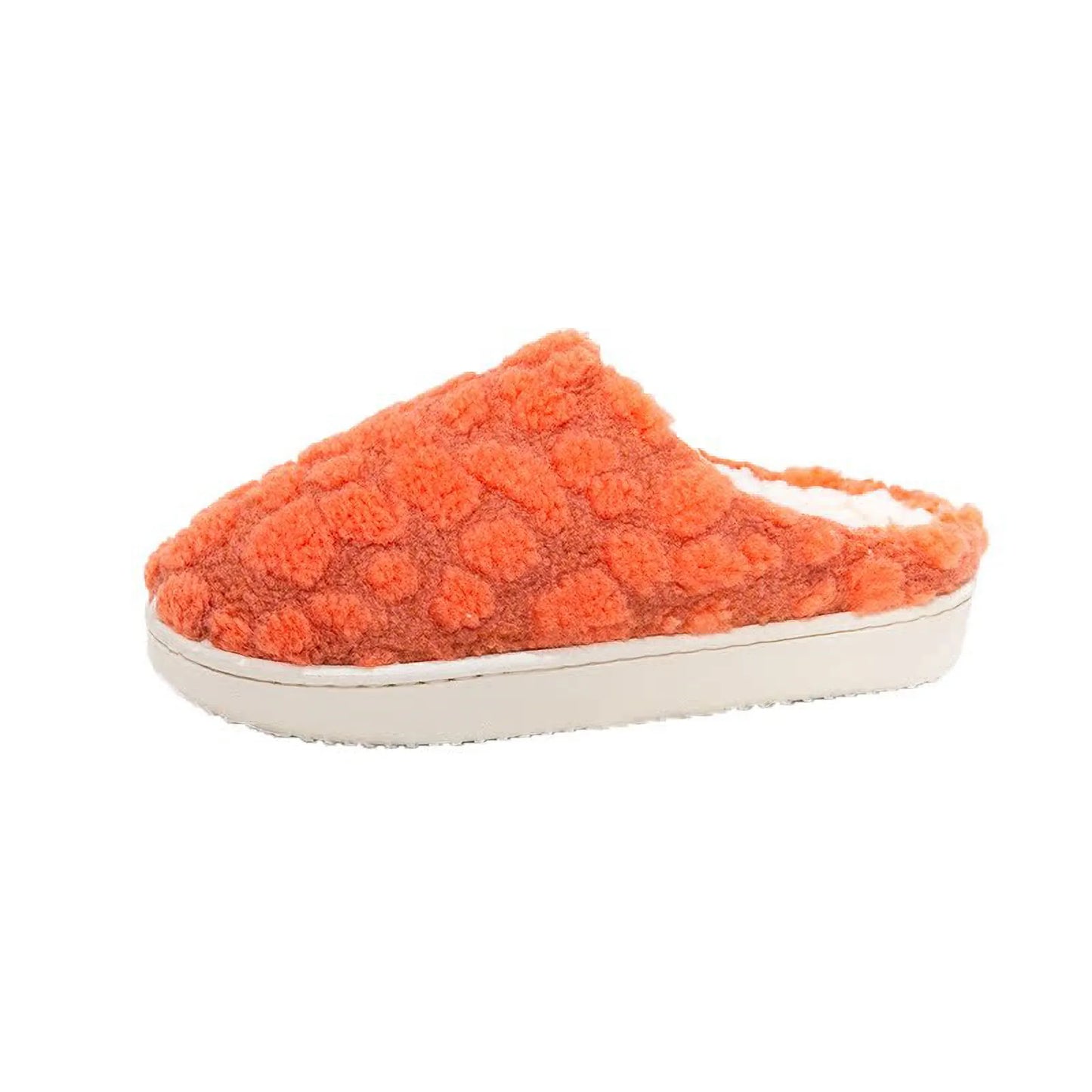 Plush Bubble Textured Fleece House Slippers
